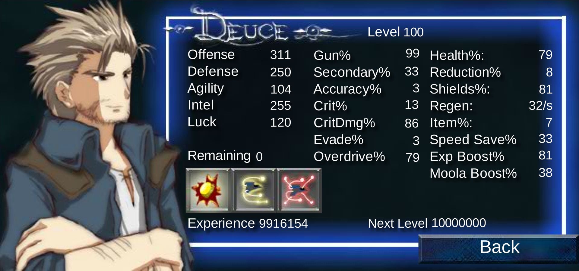 Deuce, lvl 100.